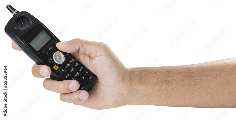hand with mobile phone isolated on white hand with mobile phone isolated on white