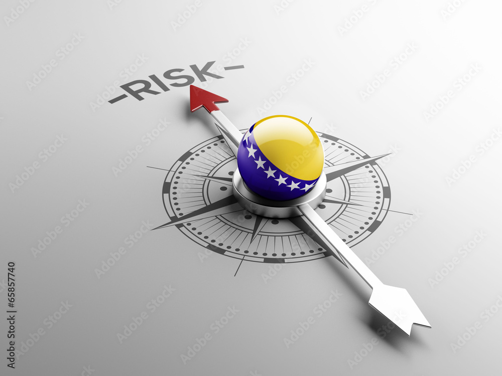 Fototapeta premium Bosnia and Herzegovina. Risk Concept