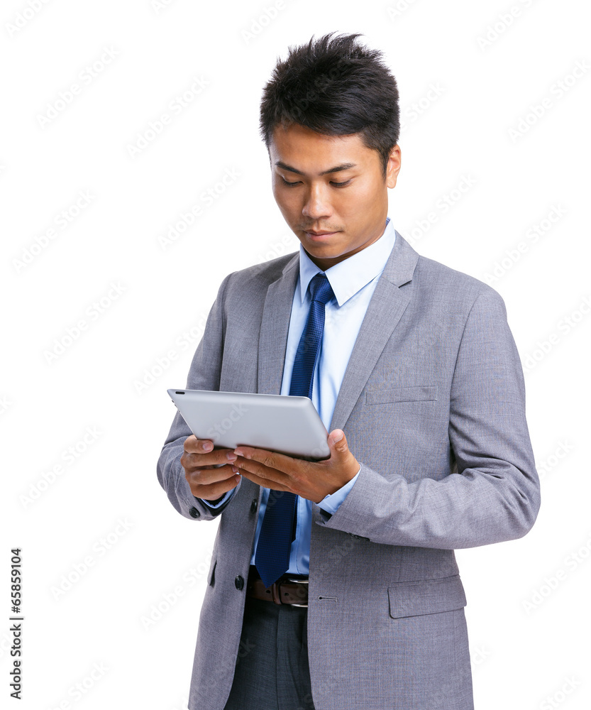 Businessman use digital tablet Businessman use digital tablet
