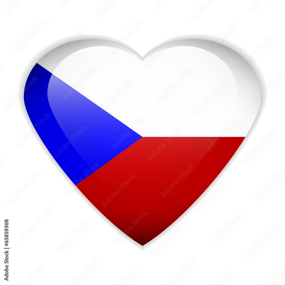 Czech Republic flag button. Czech Republic flag button.