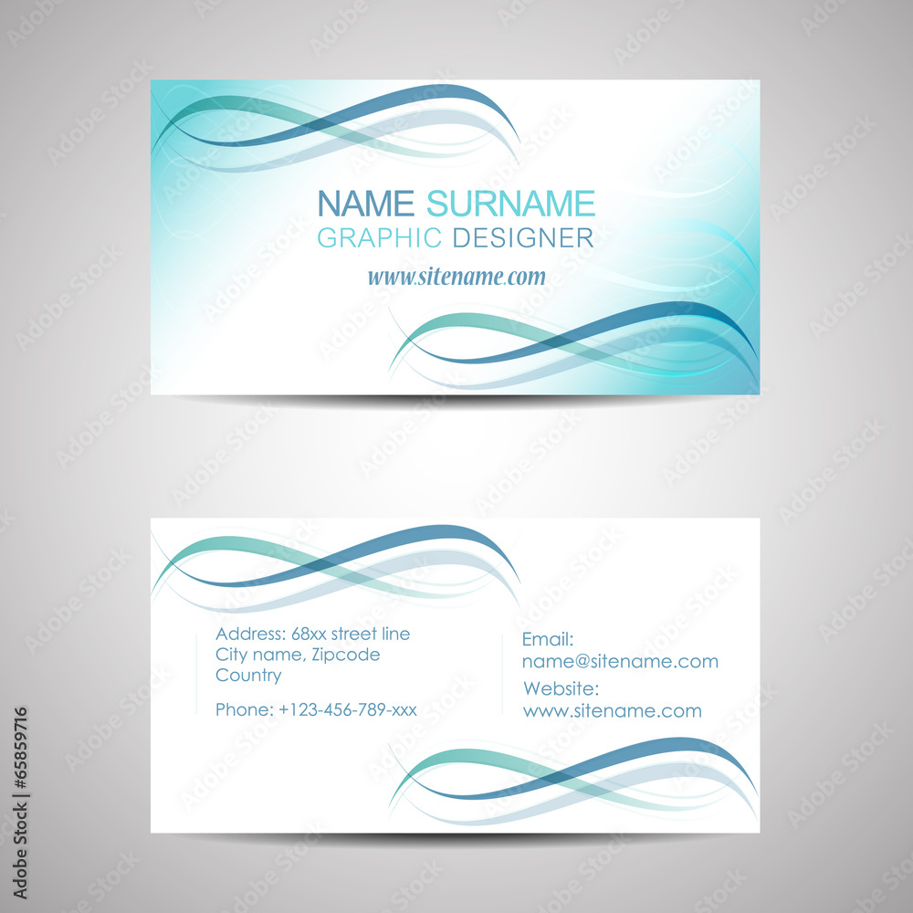 Fototapeta premium Business card template or visiting card