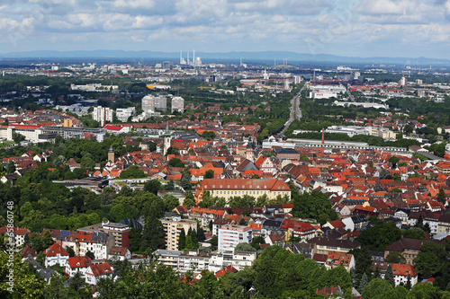 Blick vom Turmberg auf Durlach
