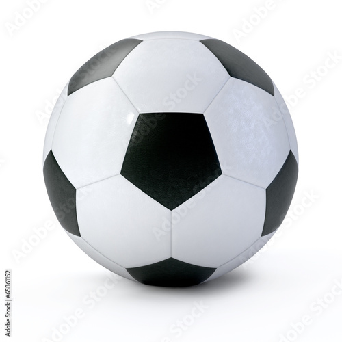 3D soccer ball on white
