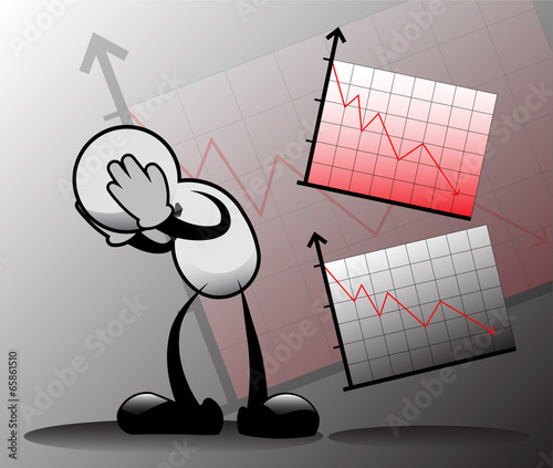 Man sadly because graph down