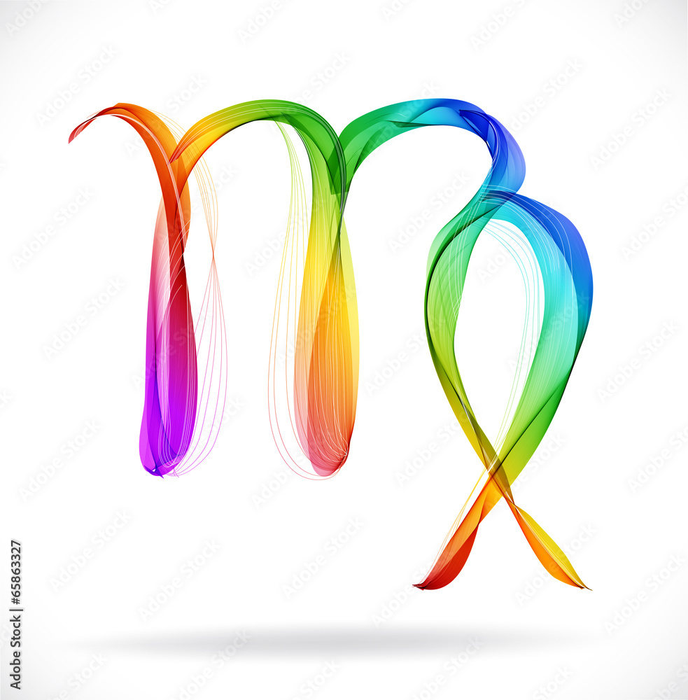 Abstract color sign of the zodiac - Virgo