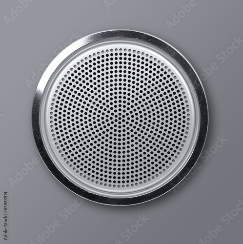 Realistic round metal loudspeaker