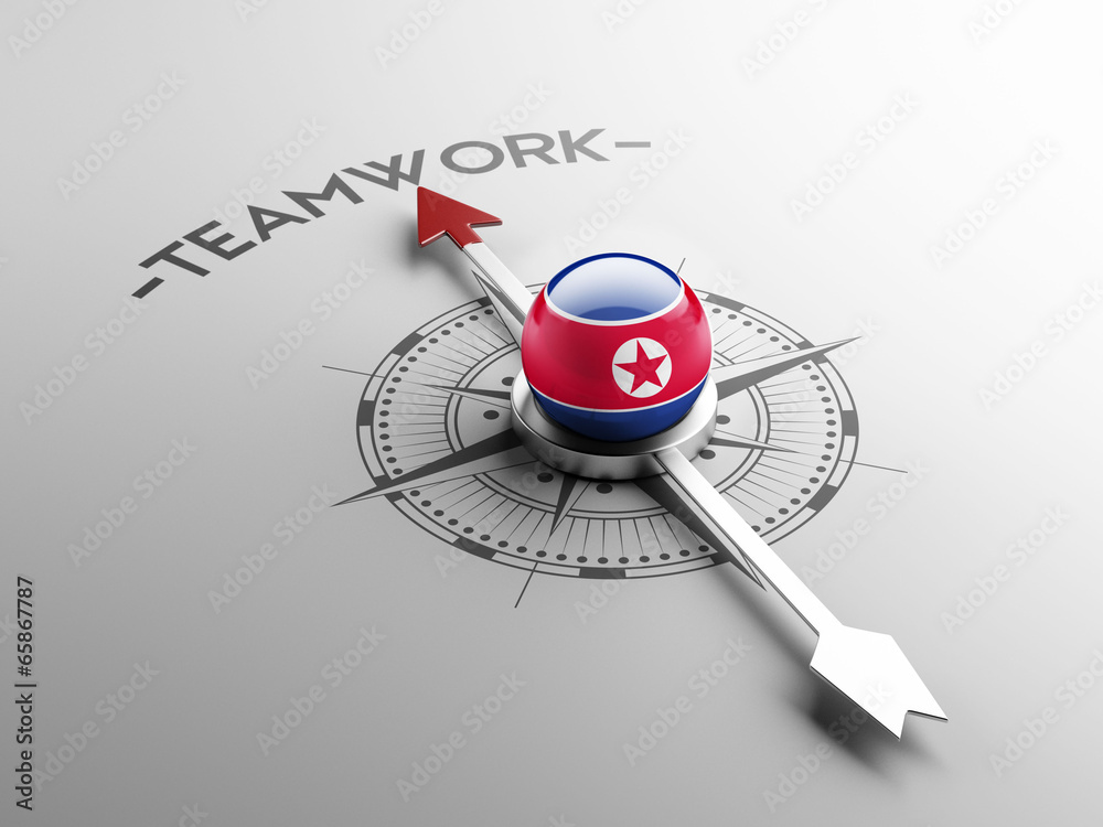 Fototapeta premium North Korea Teamwork Concept