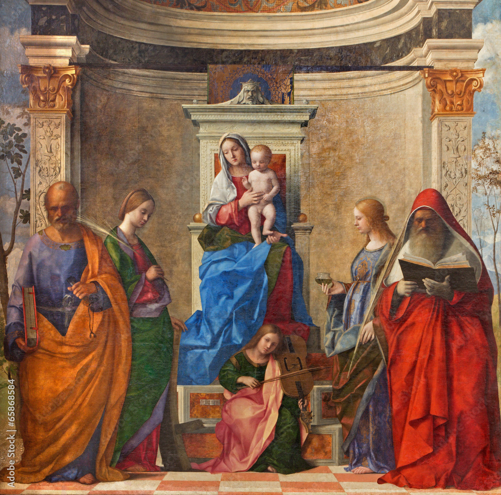 Fototapeta premium Venice - Madonna by Giovanni Bellini in San Zaccaria church.