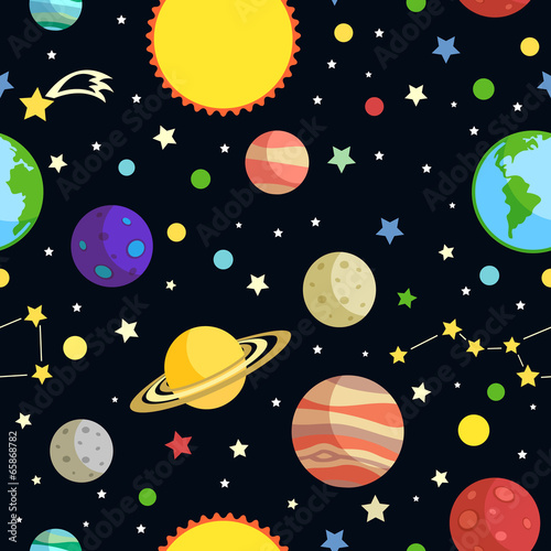 Space seamless pattern