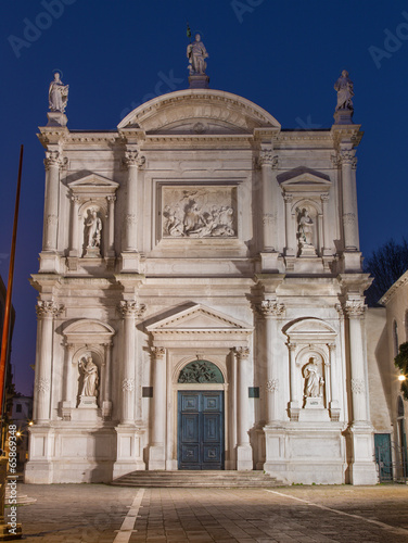 Venice - church Chiesa di San Rocco in dusk. © Renáta Sedmáková