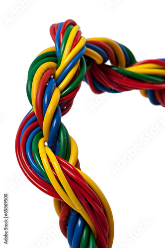 Wallpaper Mural electric cable on a white background Torontodigital.ca