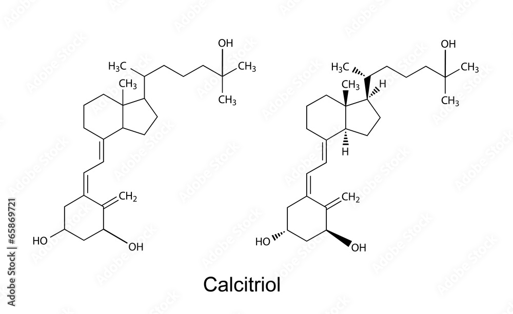 Structural chemical formulas of calcitriol