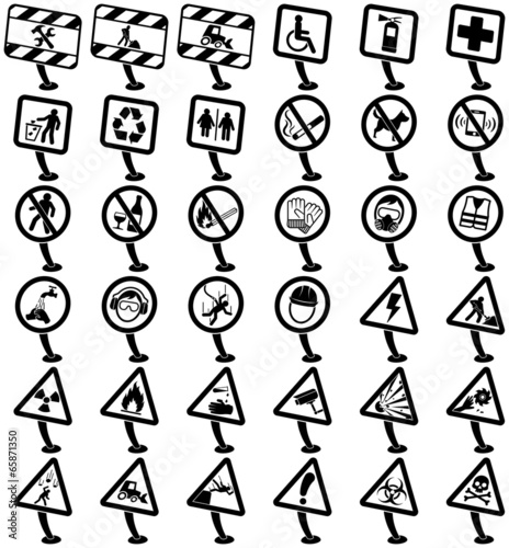 Workplace health and safety signs