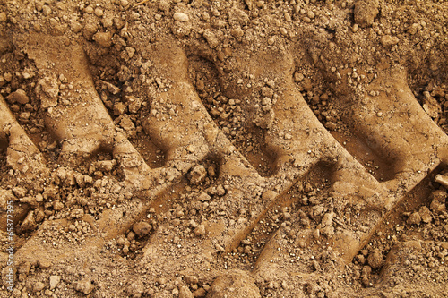 Tyre tracks in mud