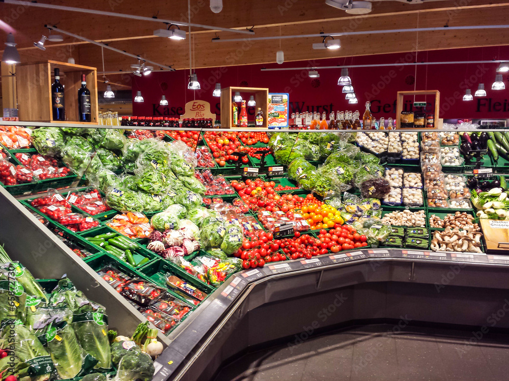 Gemüse im Supermarkt