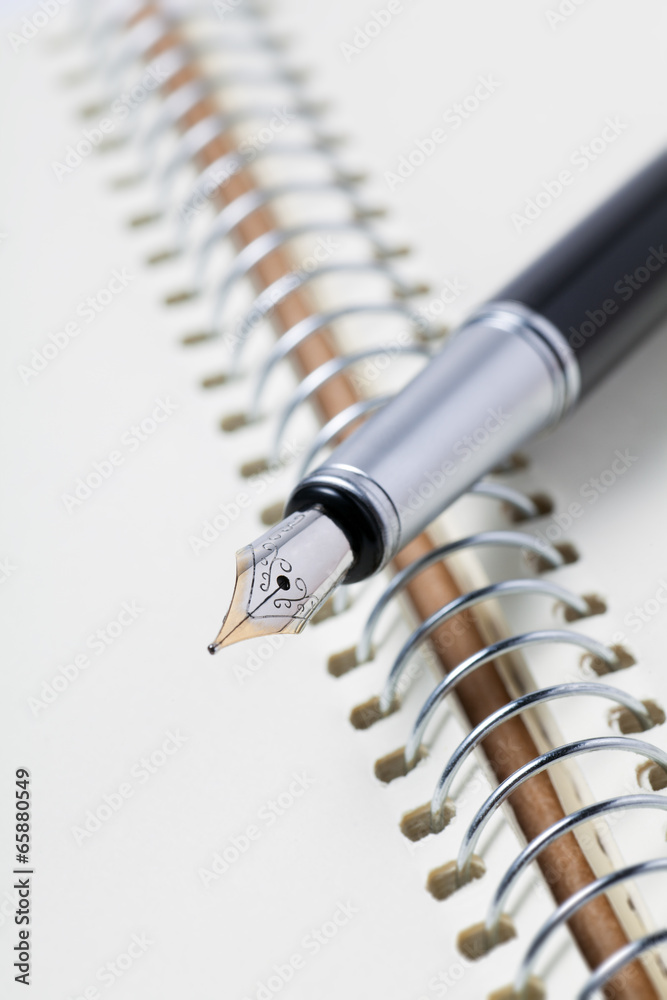 fountain pen on notebook fountain pen on notebook