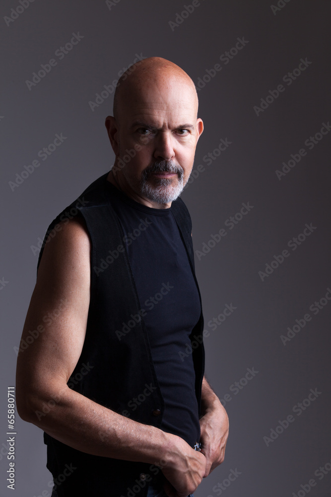 Mature biker