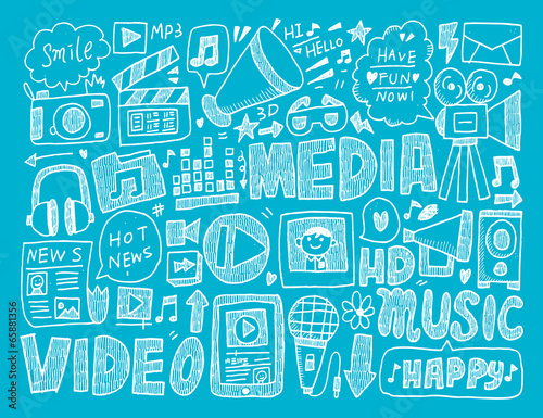 doodle media background