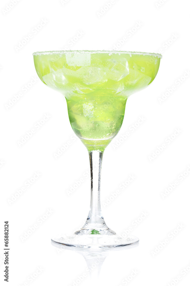 Classic margarita cocktail with salty rim Classic margarita cocktail with salty rim