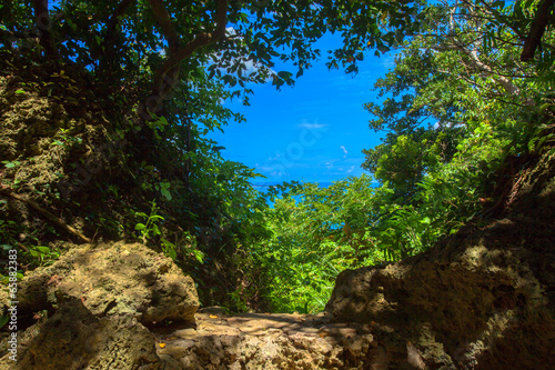 World Heritage Sefa Utaki, spiritual space in Okinawa, japan photo