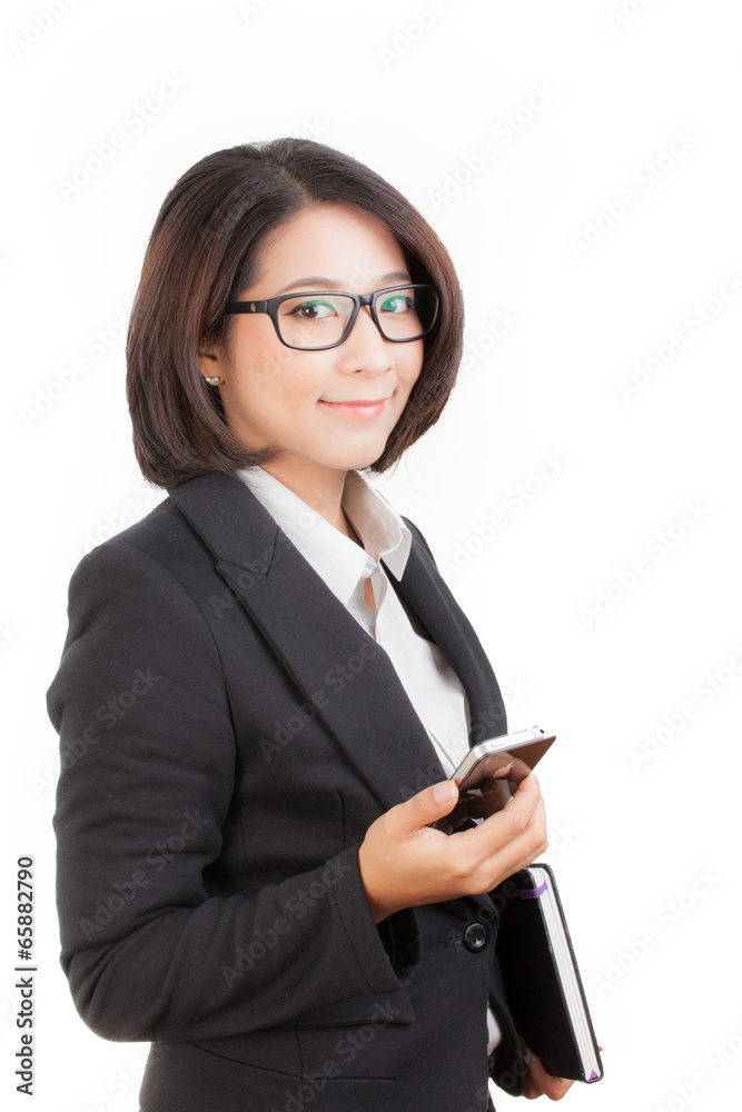 business woman with using mobile phone business woman with using mobile phone