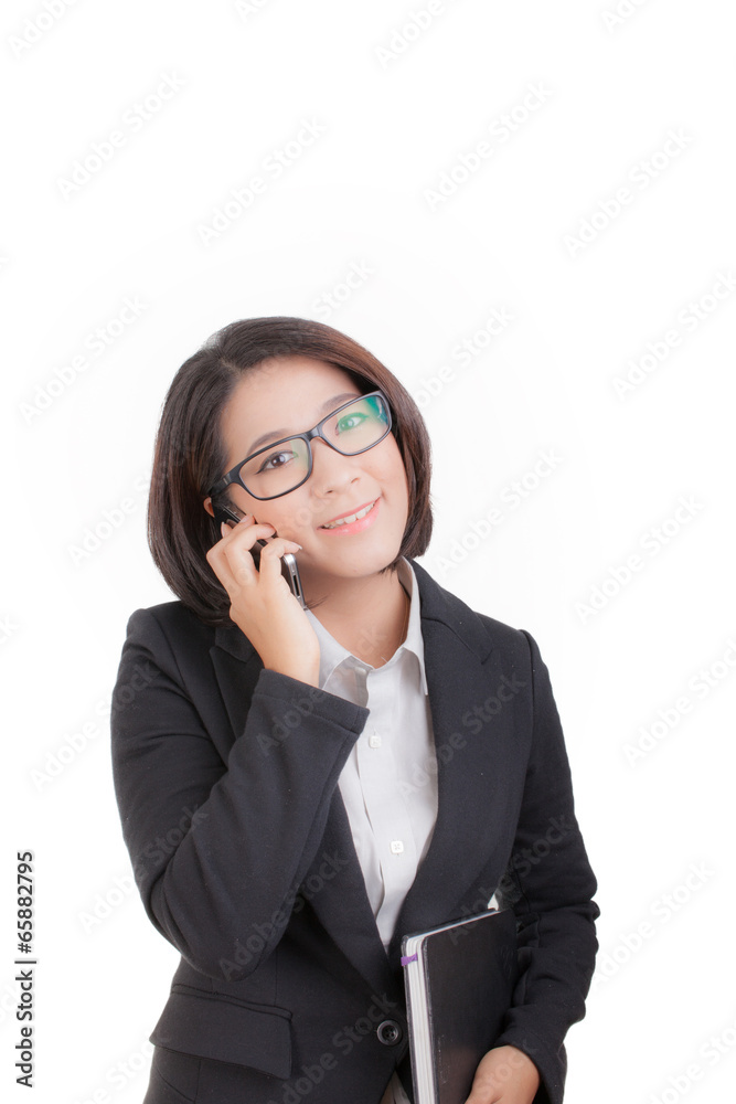 business woman with using mobile phone