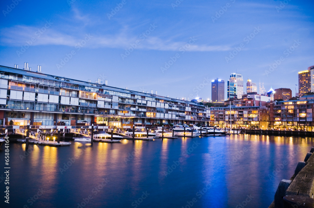 evening modern Urban Apartment Building In Sydney, Australia