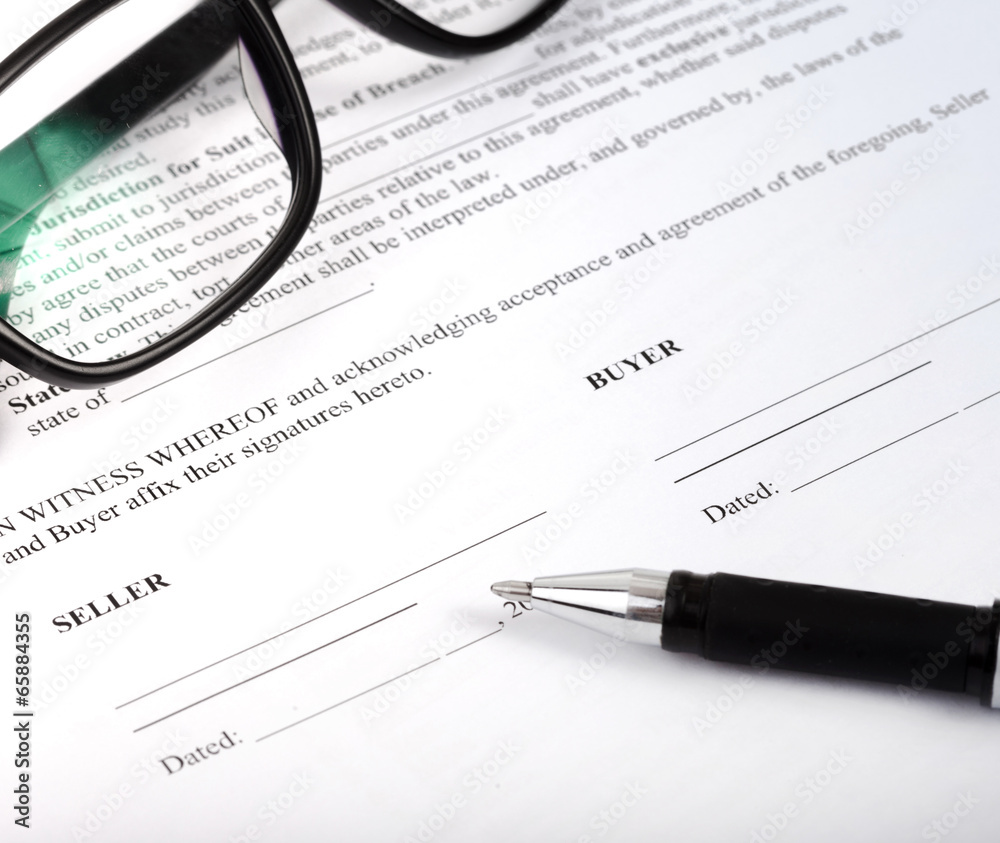 purchase contract or agreement