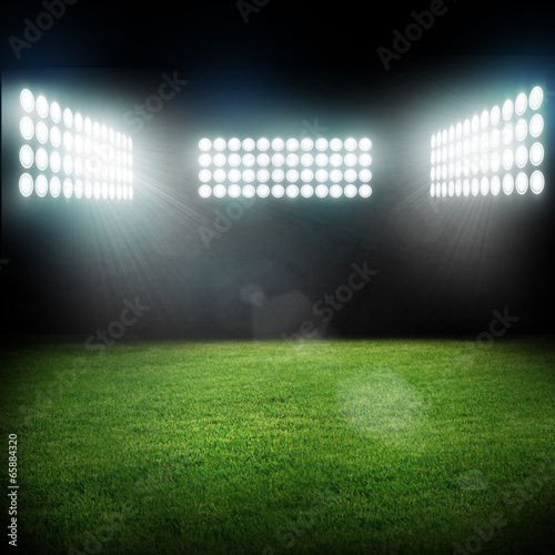Obraz na płótnie stadium in lights and flashes w salonie