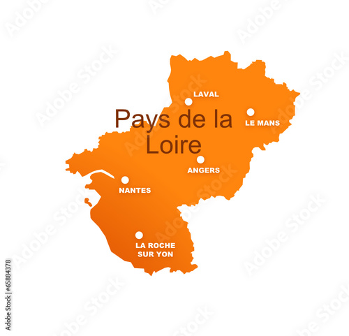 région pays de la loire avec préfectures photo