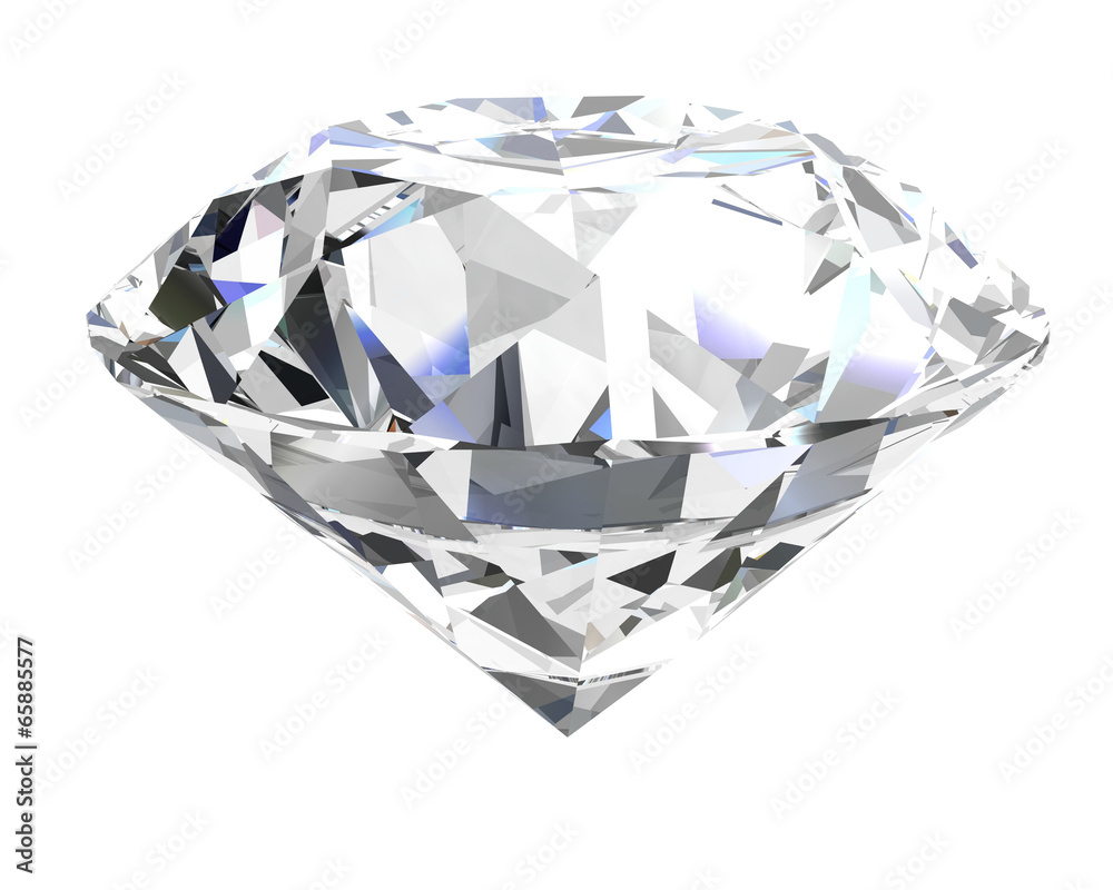 diamond on white background (high resolution 3D image)