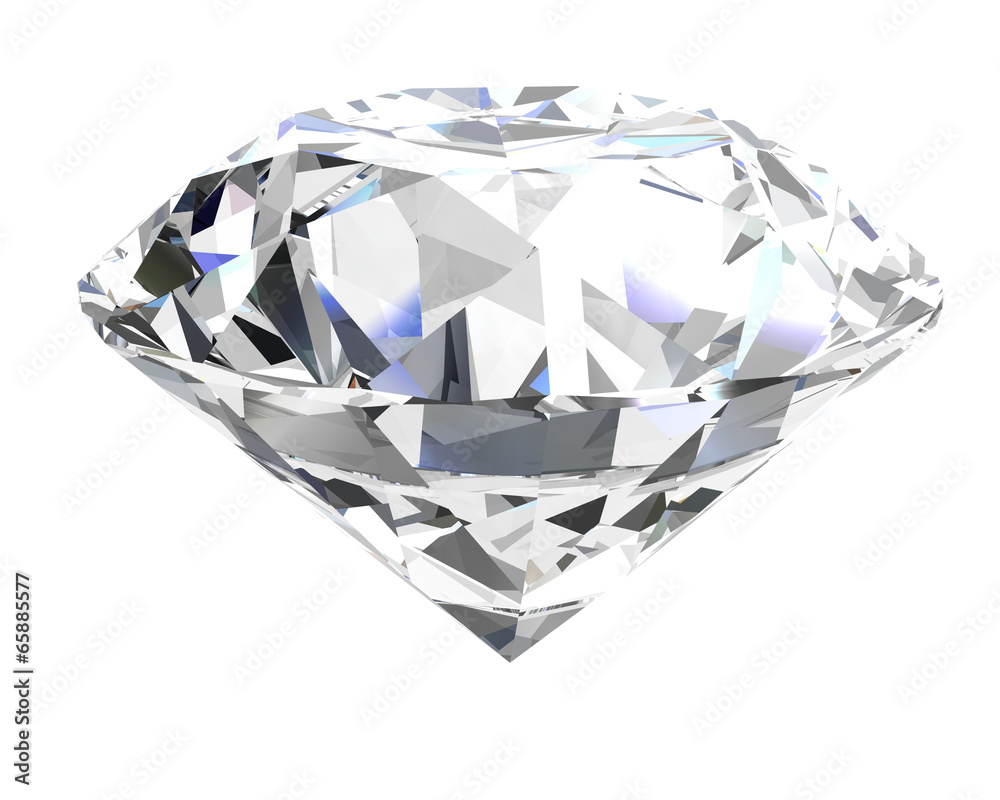 diamond on white background (high resolution 3D image) diamond on white background (high resolution 3D image)