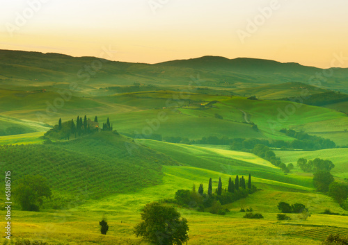 Early morning on Tuscany, countryside, Italy