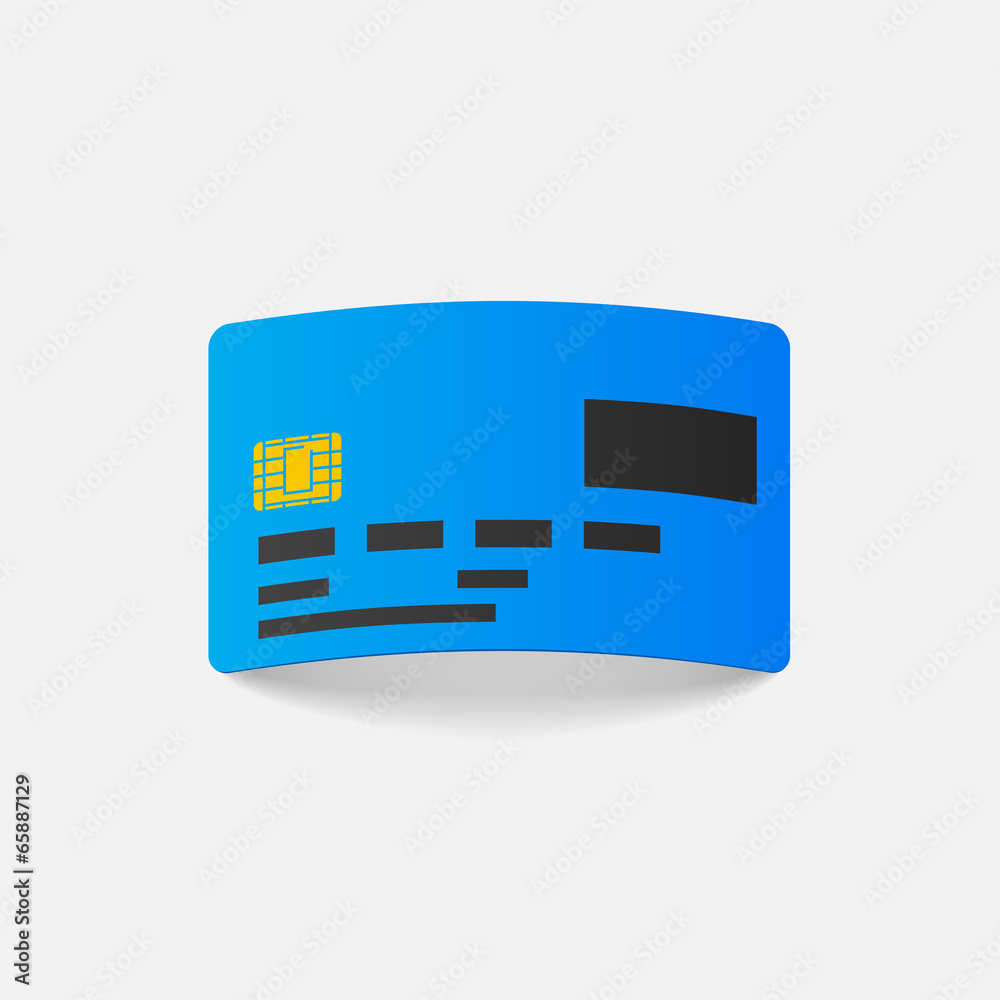 Fototapeta premium realistic design element: credit, card