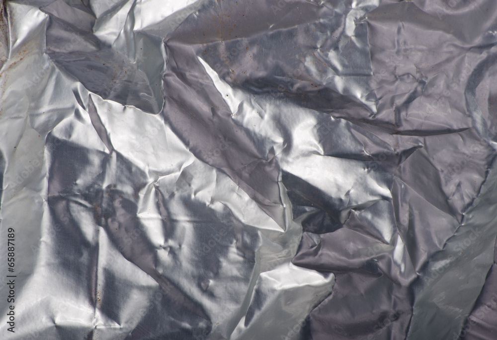crumpled foil