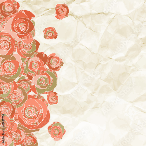Vintage background with stamp-frame