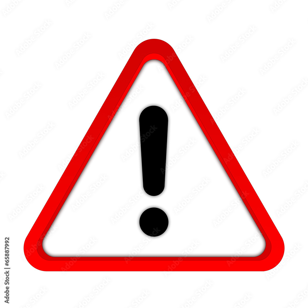 Schild Achtung - rot schwarz Schild Achtung - rot schwarz