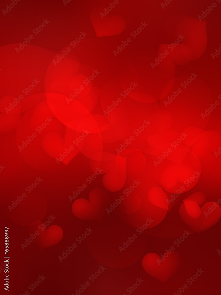 Valentine's day background with hearts.