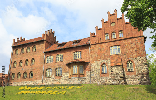 The medieval castle in Olsztynek, Poland - today a school