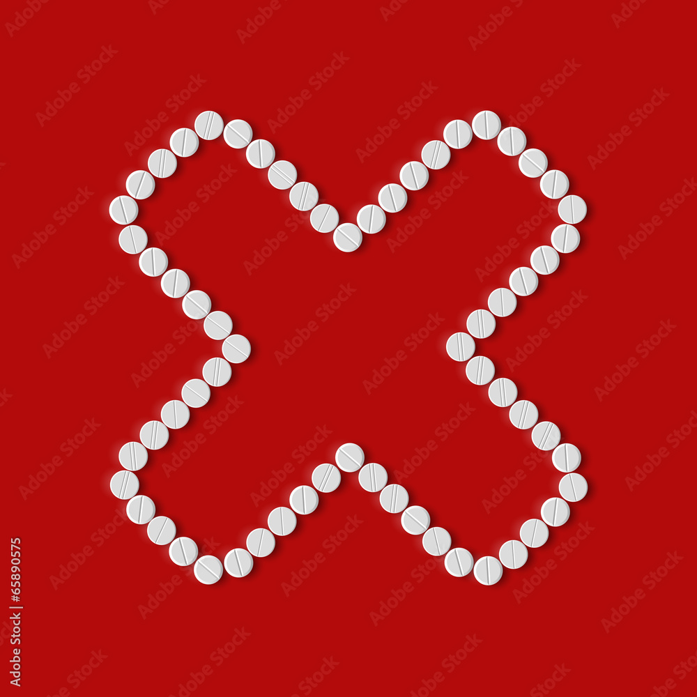pills concept: cross, no pills concept: cross, no
