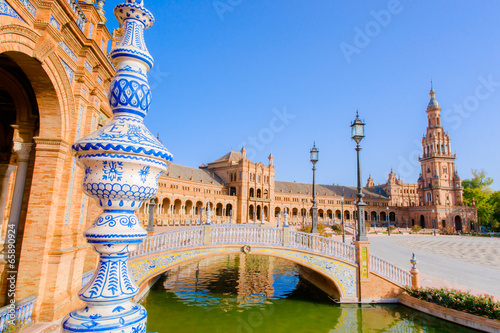 Famous Plaza de Espana, Sevilla, Spain