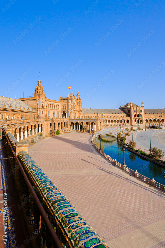 Famous Plaza de Espana, Sevilla, Spain