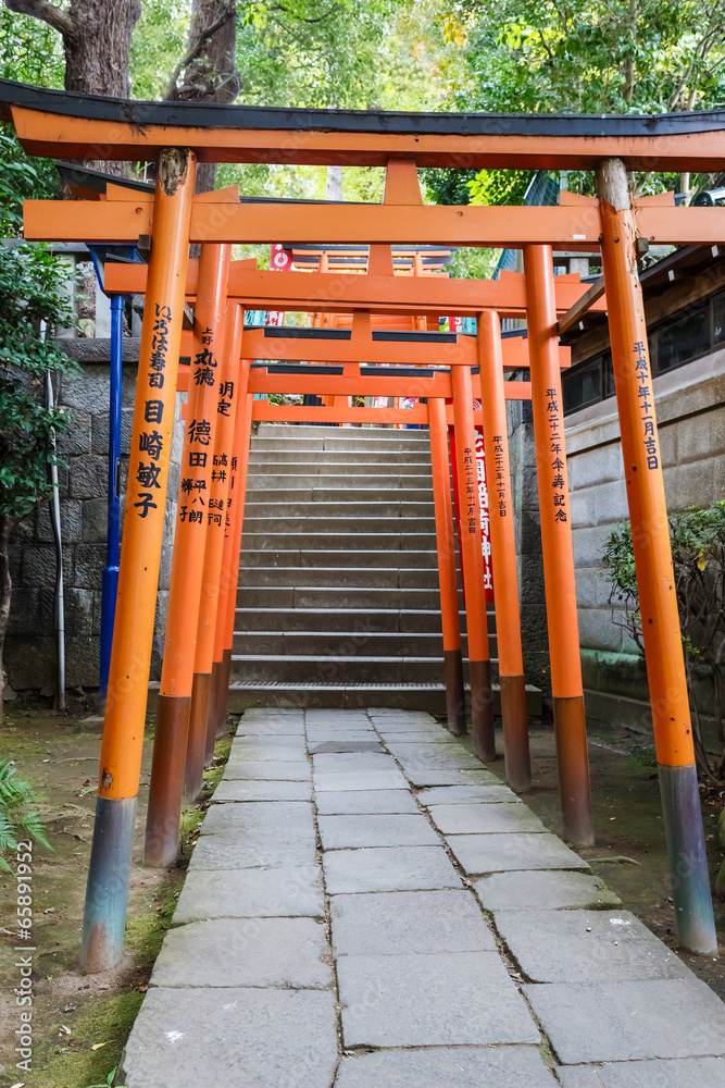 Hanazono Inari Shrine at ueno park in Nara