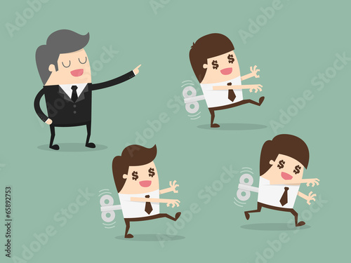 Mechanical businessman
