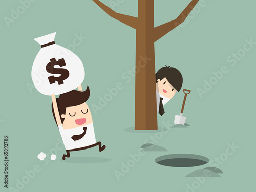 businessman being robbed