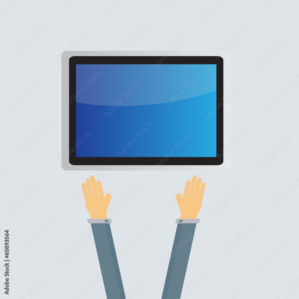 business tablet screen concept Vector business tablet screen concept Vector