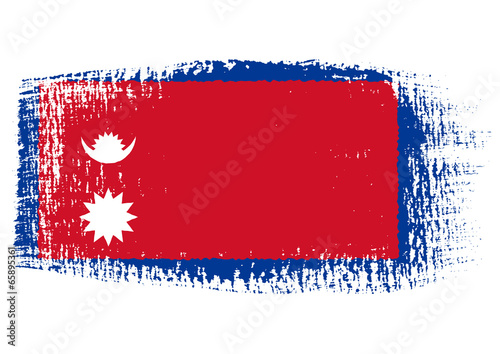 brushstroke flag Nepal