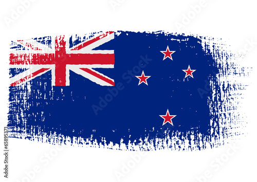 brushstroke flag New Zealand