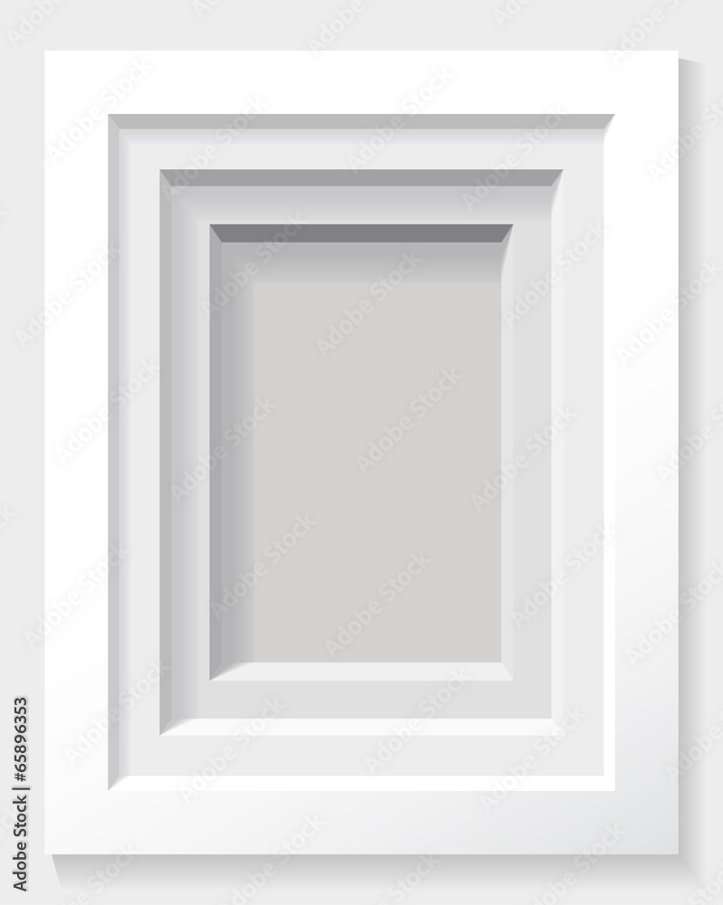 Recess in the white wall as a frame. Recess in the white wall as a frame.