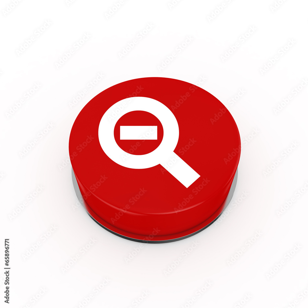 3d Zoom Out Web Button - isolated 3d Zoom Out Web Button - isolated